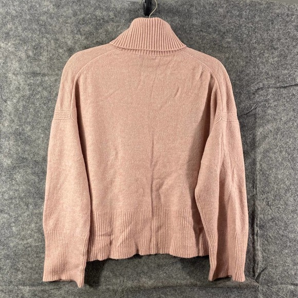 J. Crew Turtleneck Sweater Medium Pink Supersoft Yarn Long Sleeve Knit - Picture 3 of 10